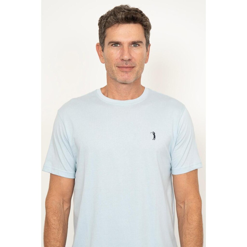 Camiseta Gola Careca Basica Mc CELESTIAL BLUE