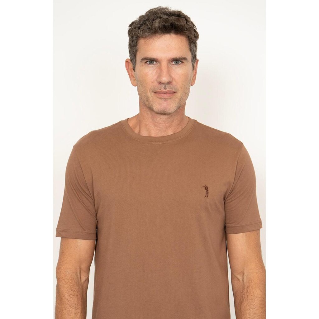 Camiseta Gola Careca Basica Mc MOCHA