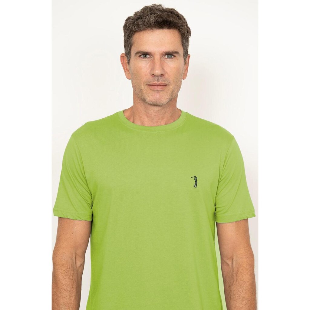 Camiseta Gola Careca Básica Verde