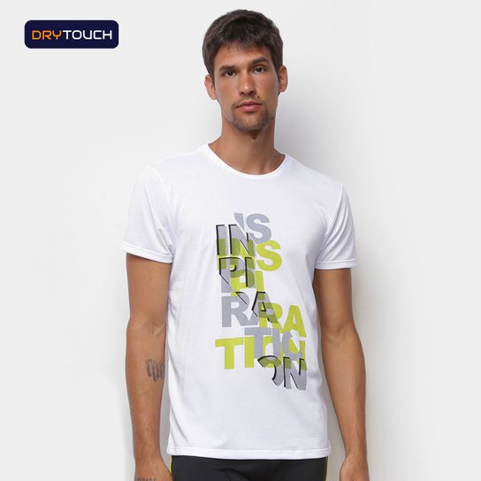 Camiseta Gonew Dry Touch Inspiration Masculina - Branco Menor preço em Camiseta Gonew Dry Touch Inspiration Masculina - Branco