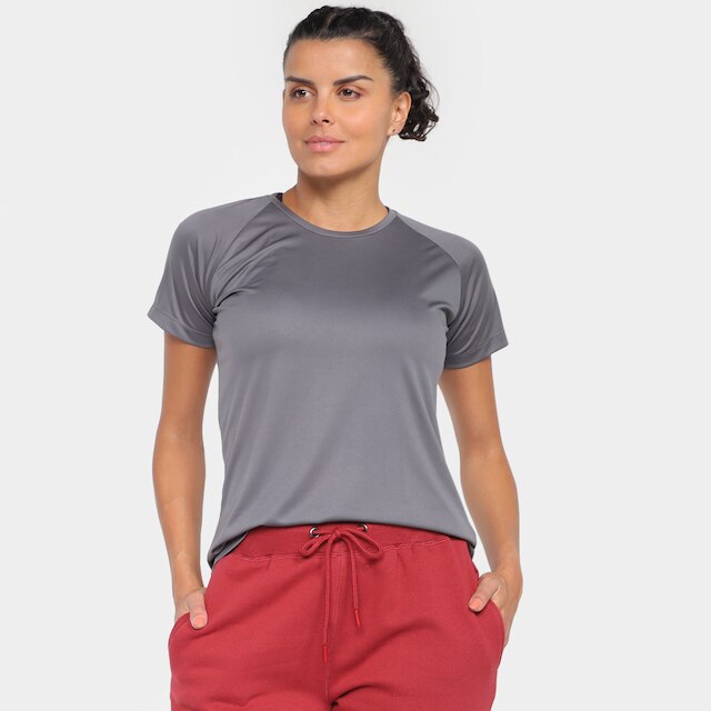 Camiseta Gonew Dry Touch Workout Feminina - Grafite | Netshoes