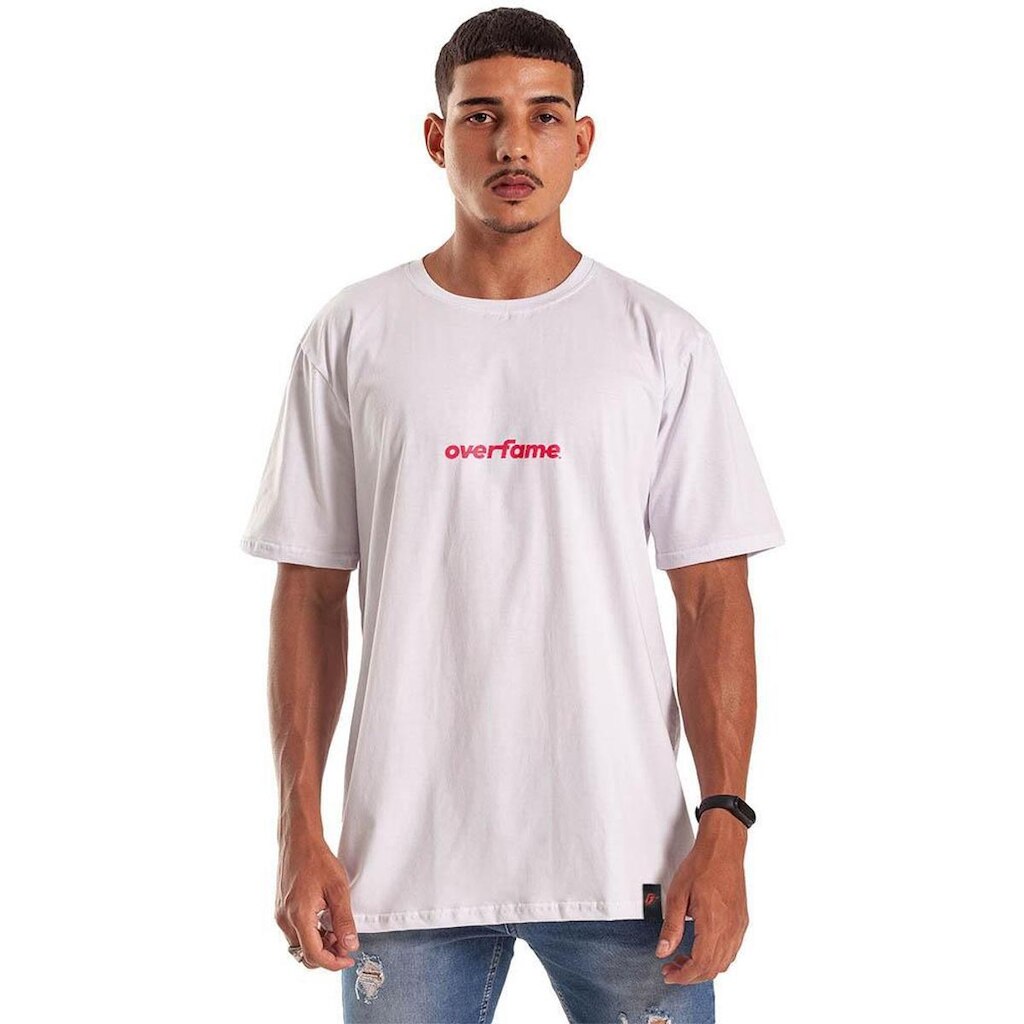 Camiseta Grafics Oversized Branco Red Logo