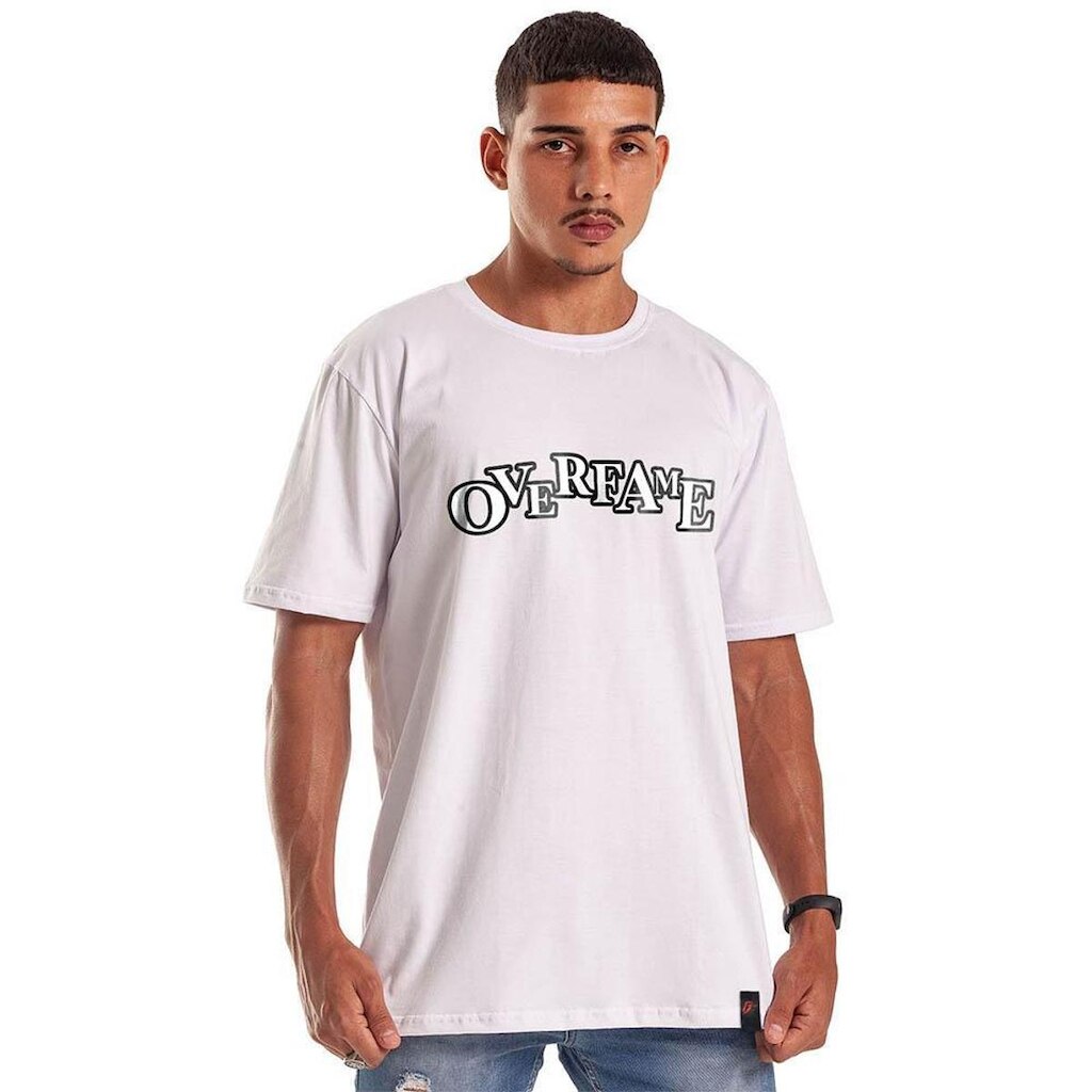 Camiseta Grafics Oversized Branco Scrolled Bow