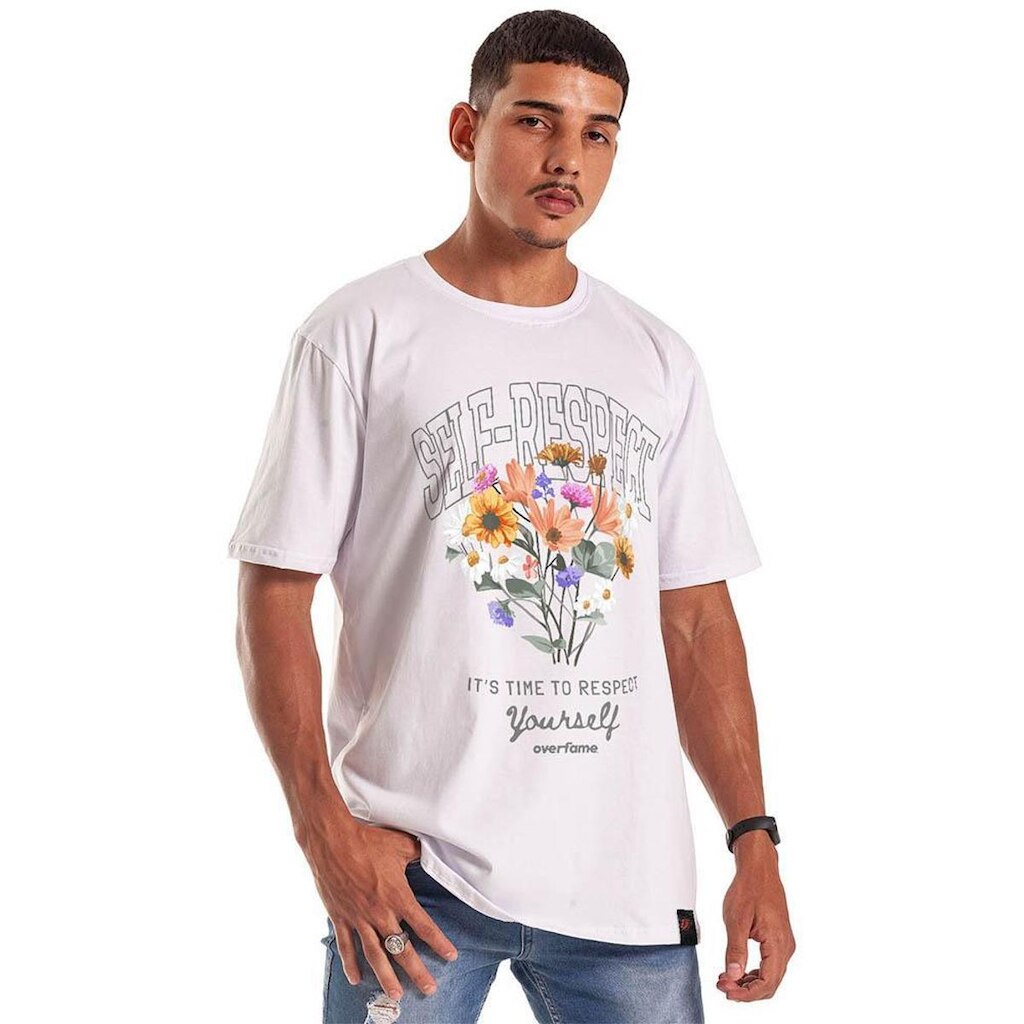 Camiseta Grafics Oversized Branco Self Respect