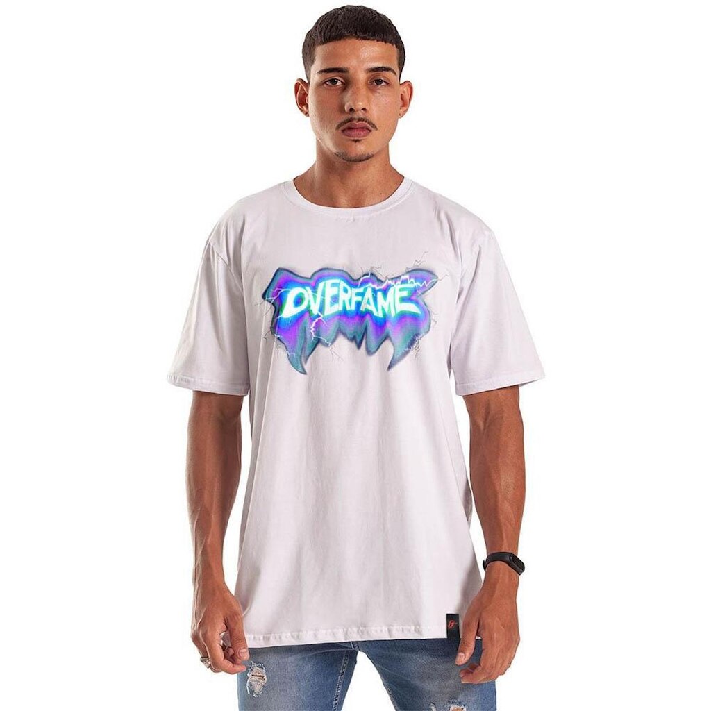 Camiseta Grafics Oversized Branco Spectrum Ray