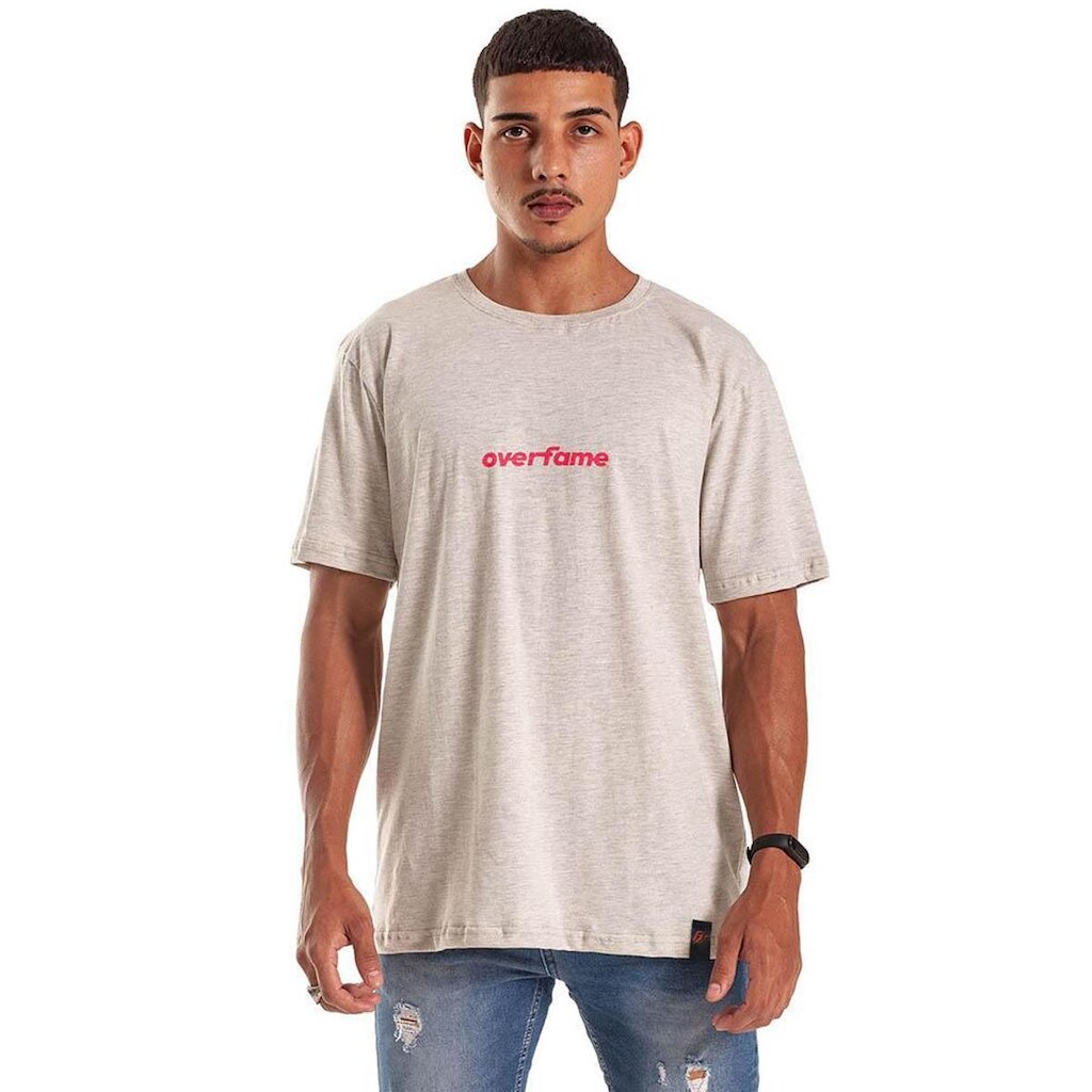 Camiseta Grafics Oversized Off-White Mescla Red Logo