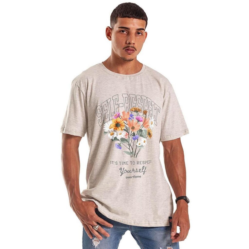 Camiseta Grafics Oversized Off-White Mescla Self Respect