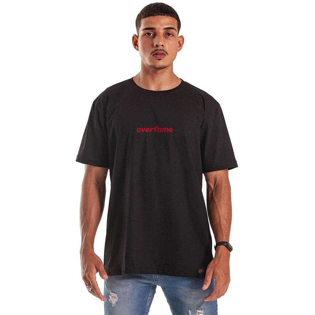 Camiseta Grafics Oversized Preto Red Logo