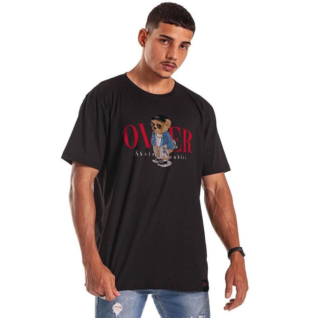 Camiseta Grafics Oversized Preto Skate Republic