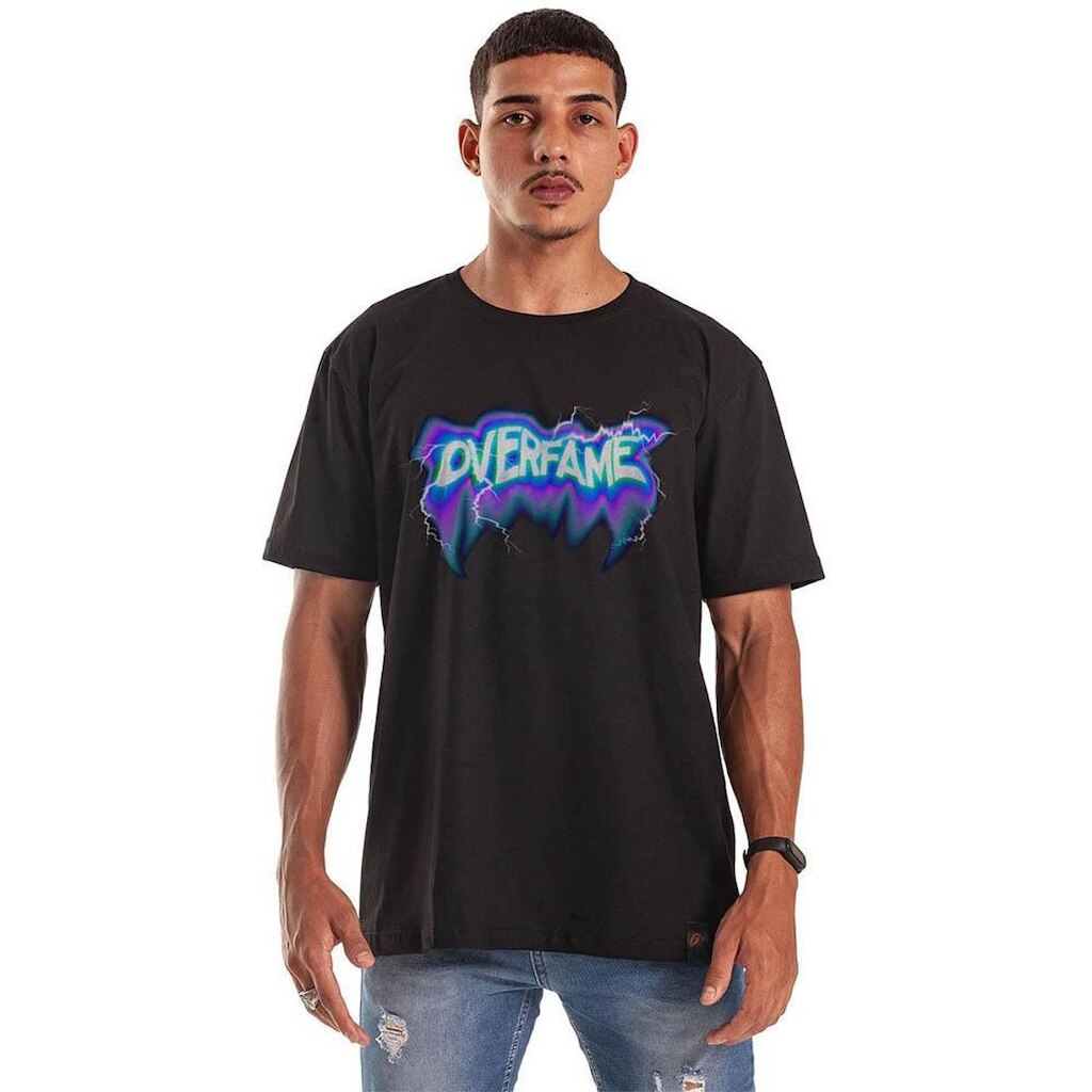 Camiseta Grafics Oversized Preto Spectrum Ray