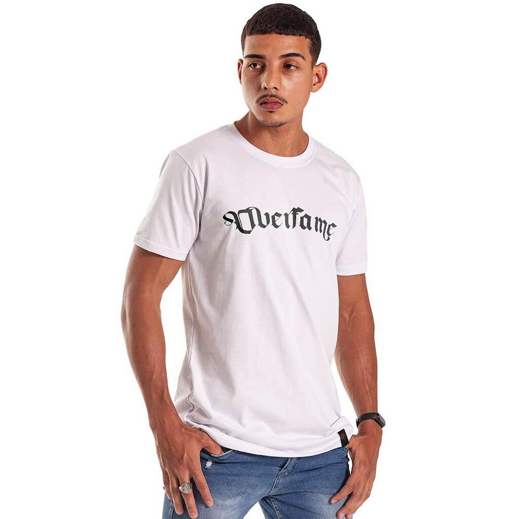 Camiseta Grafics Slim Branco Gothic Lettering