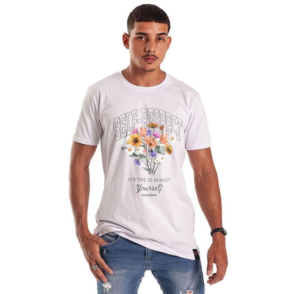 Camiseta Grafics Slim Branco Self Respect