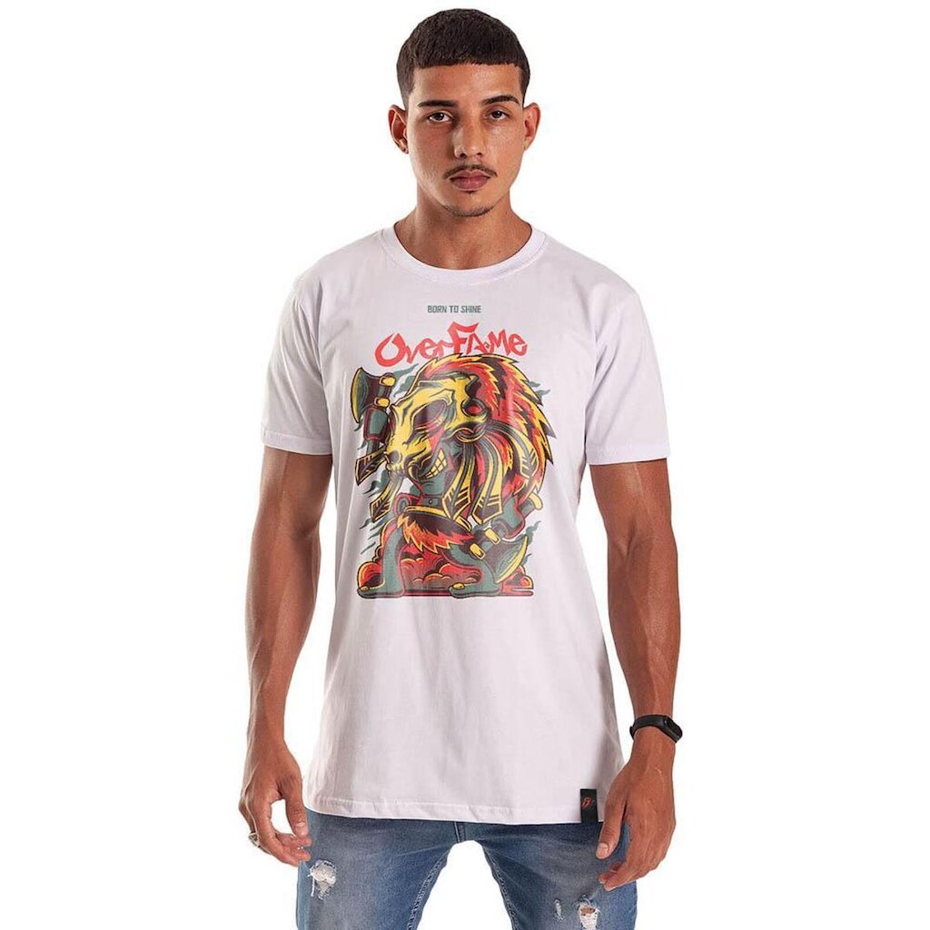 Camiseta Grafics Slim Branco Tribal Hunter