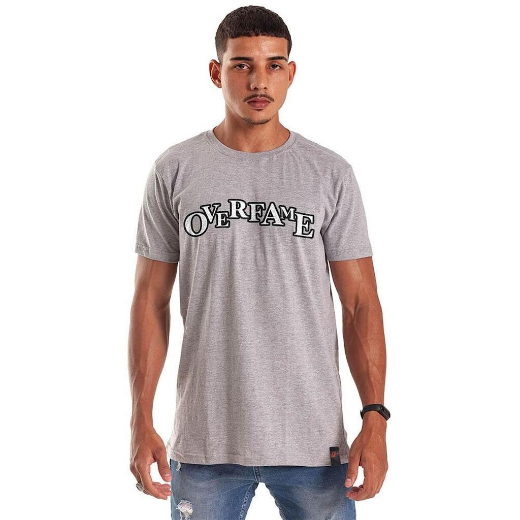Camiseta Grafics Slim Cinza Mescla Scrolled Bow