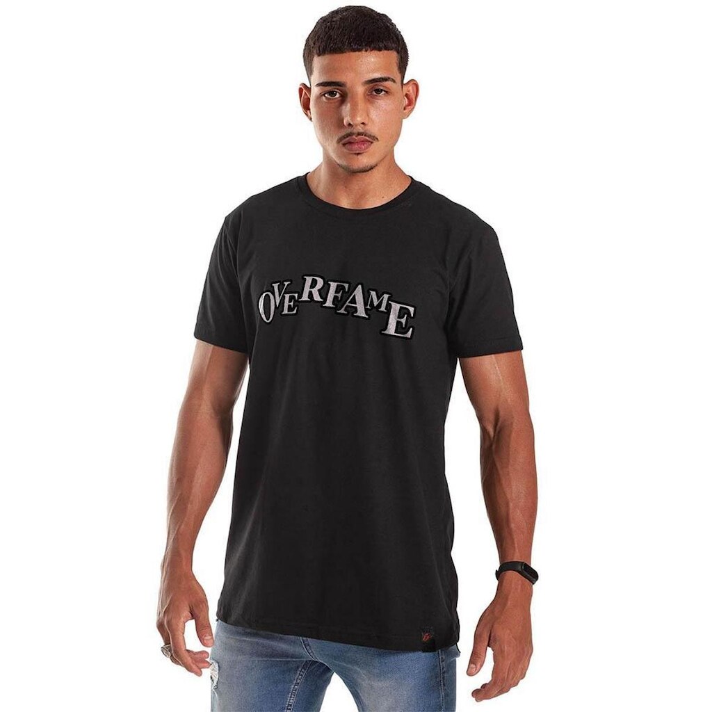 Camiseta Grafics Slim Preto Scrolled Bow