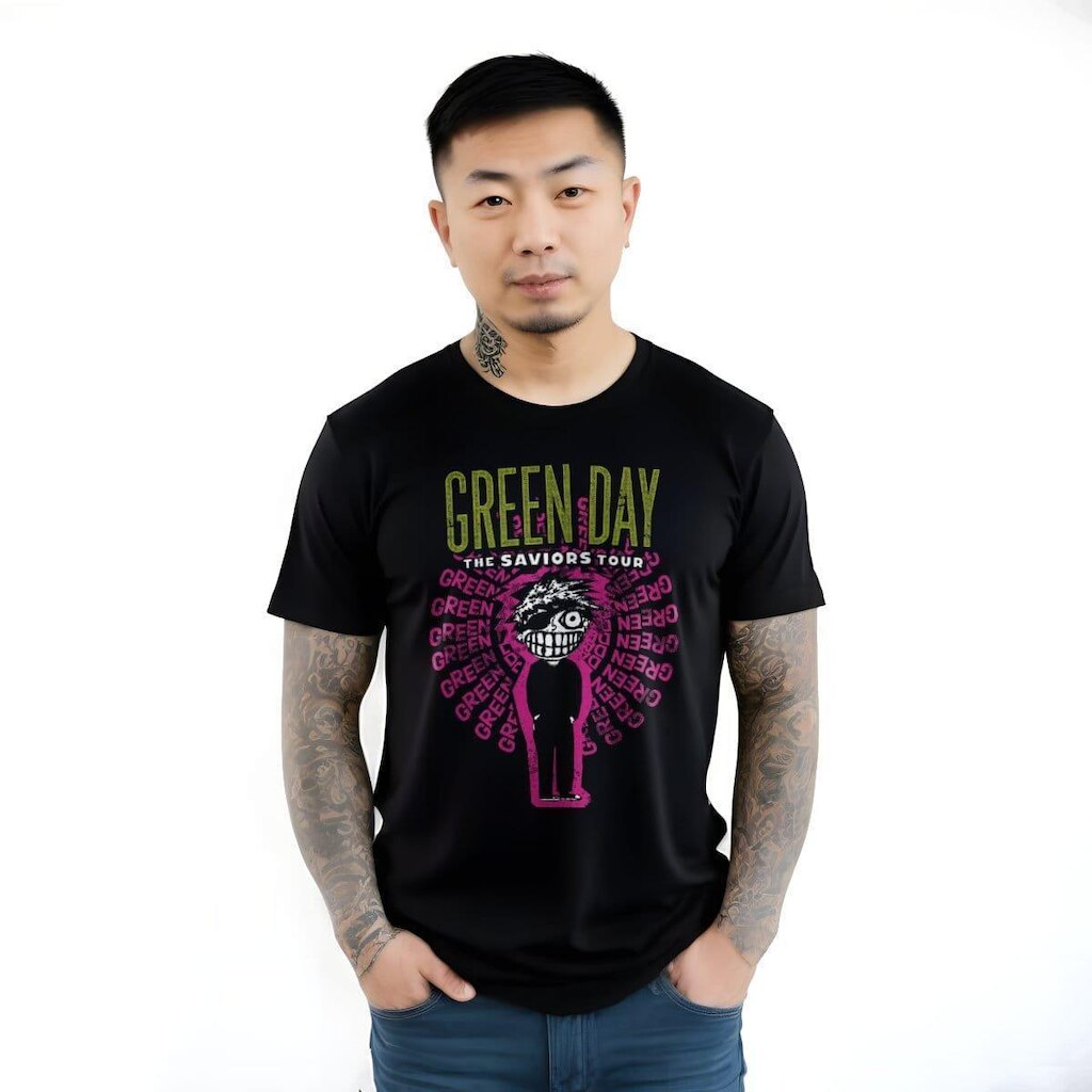Camiseta Green Day Tour 2025 - 100% Algodão