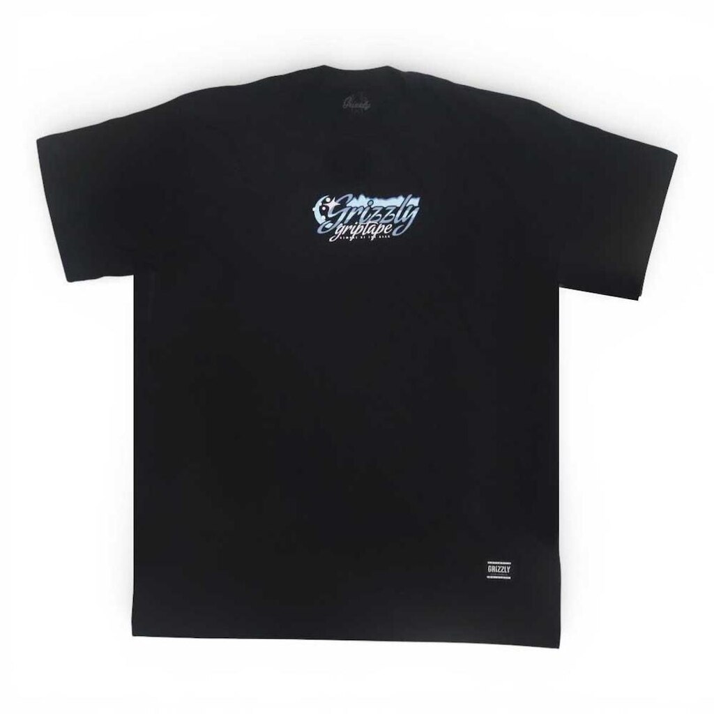 Camiseta Grizzly Glacier Script - Preto (Oversize)