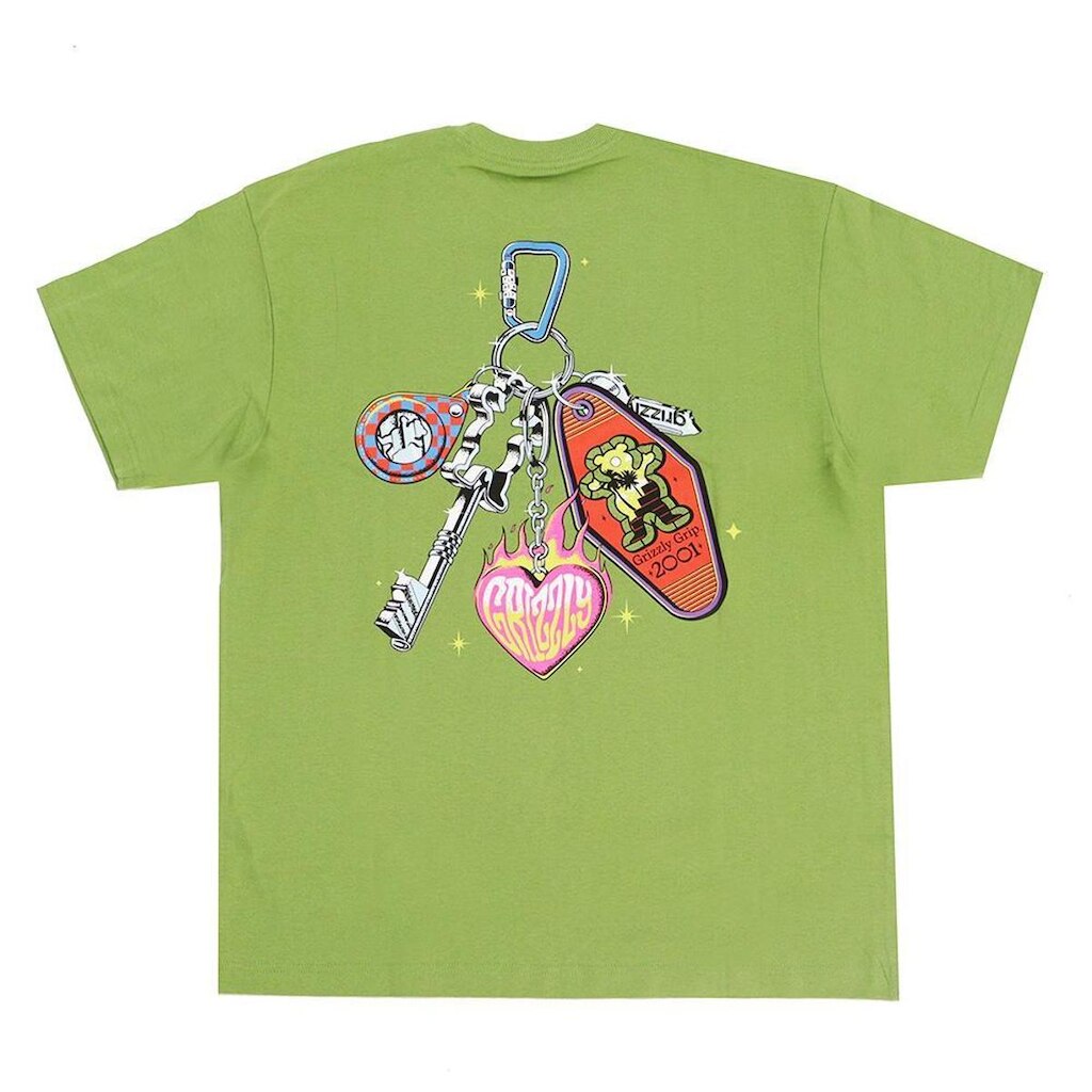 Camiseta Grizzly Keys Open Doors - Verde Pistache