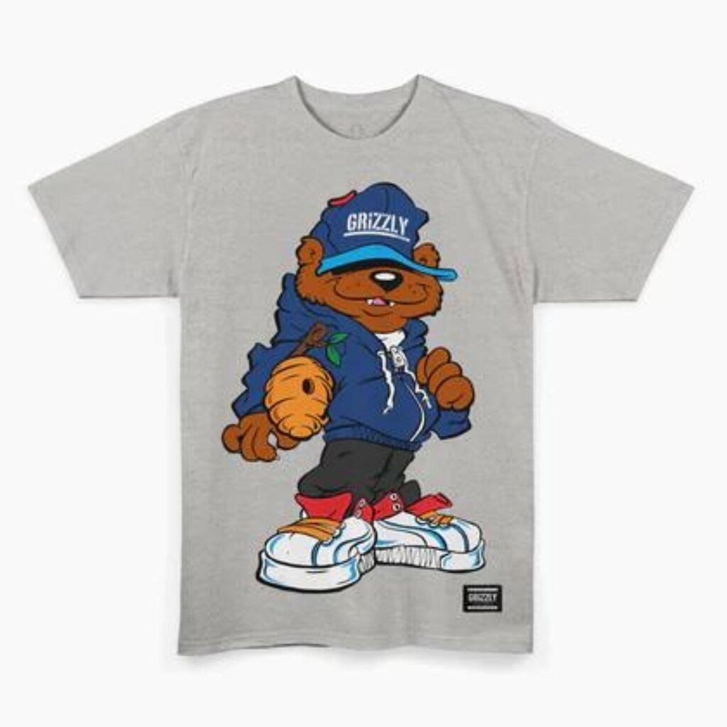 Camiseta Grizzly Nothing But Net Tee Heather Grey