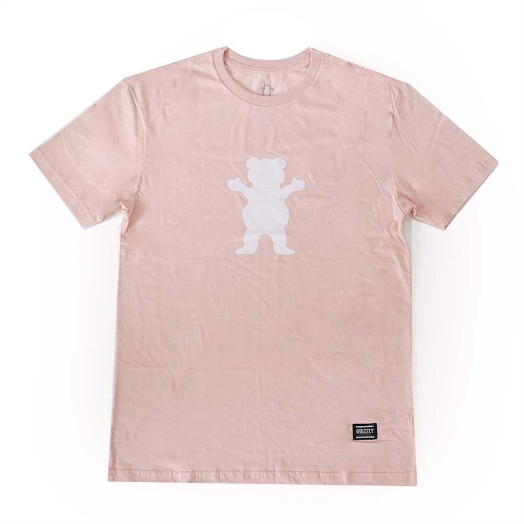 Camiseta Grizzly OG Bear - Rose/Branco