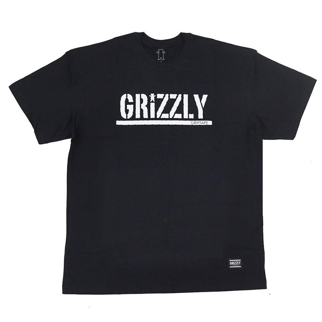 Camiseta Grizzly OG Stamp - Preto/Branco