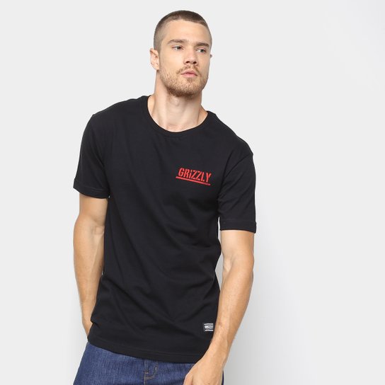 Camiseta Grizzly Squaid Masculina - Preto