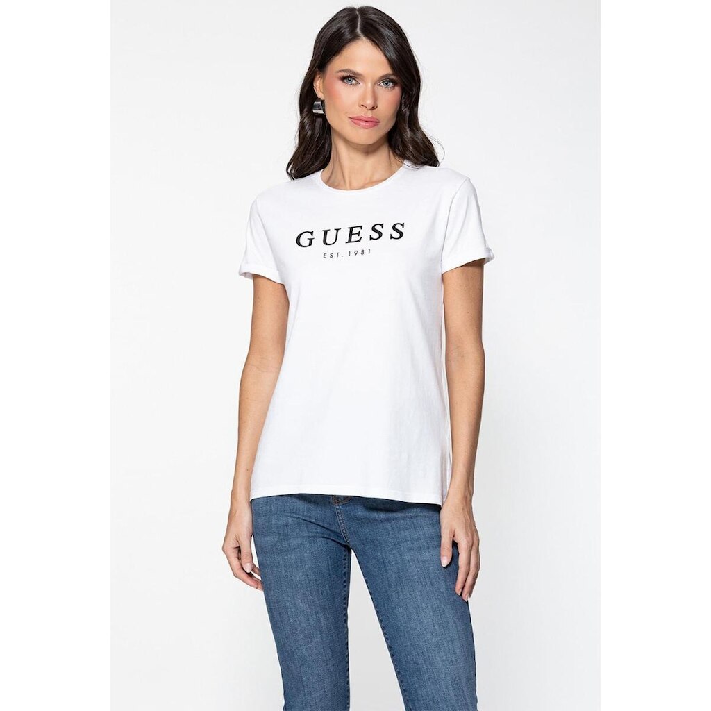Camiseta Guess Escrita Est. 1981 Branco