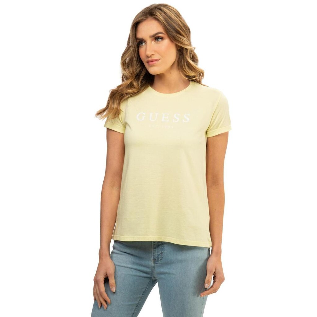 Camiseta Guess Escrita Est. 1981 Verde Claro