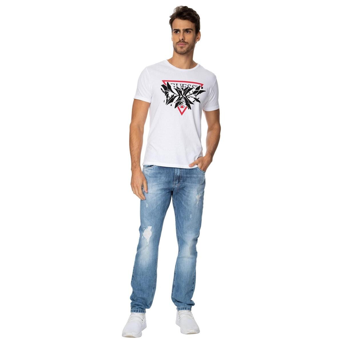 camiseta guess logo