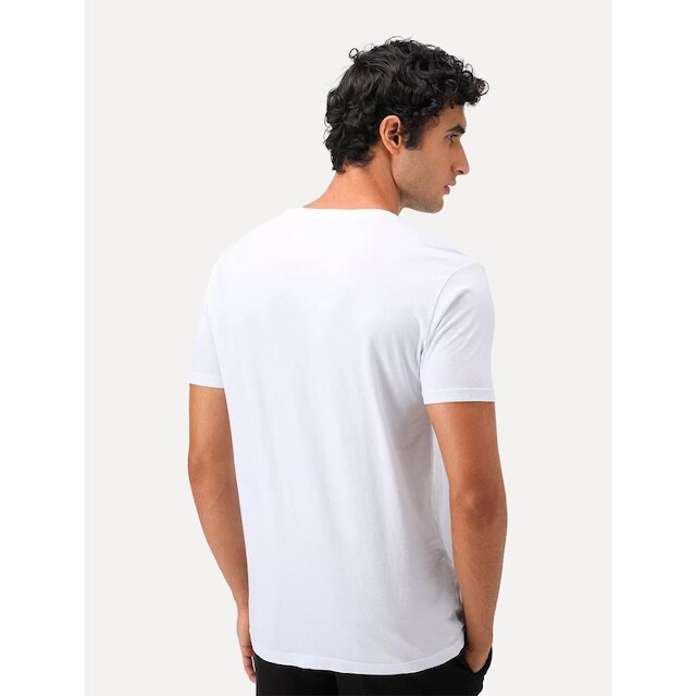 Camiseta Guess Masculina Original Small Triangle Branca