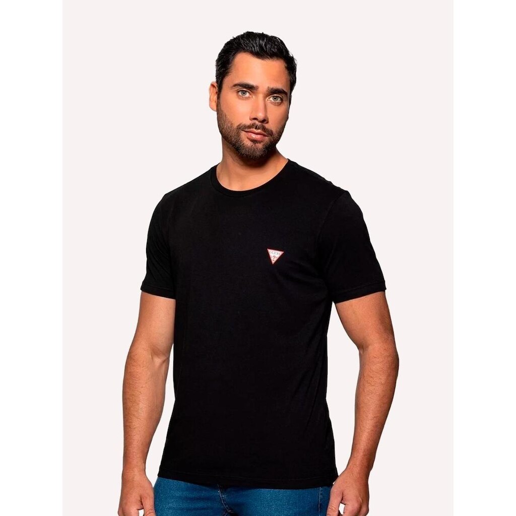 Camiseta Guess Masculina Original Small Triangle Preta