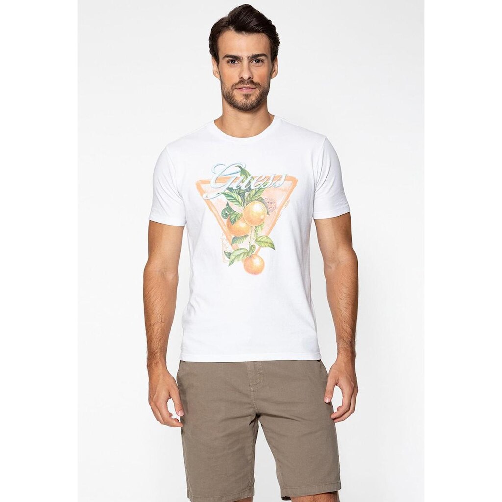 Camiseta Guess Silk Apricot Branco