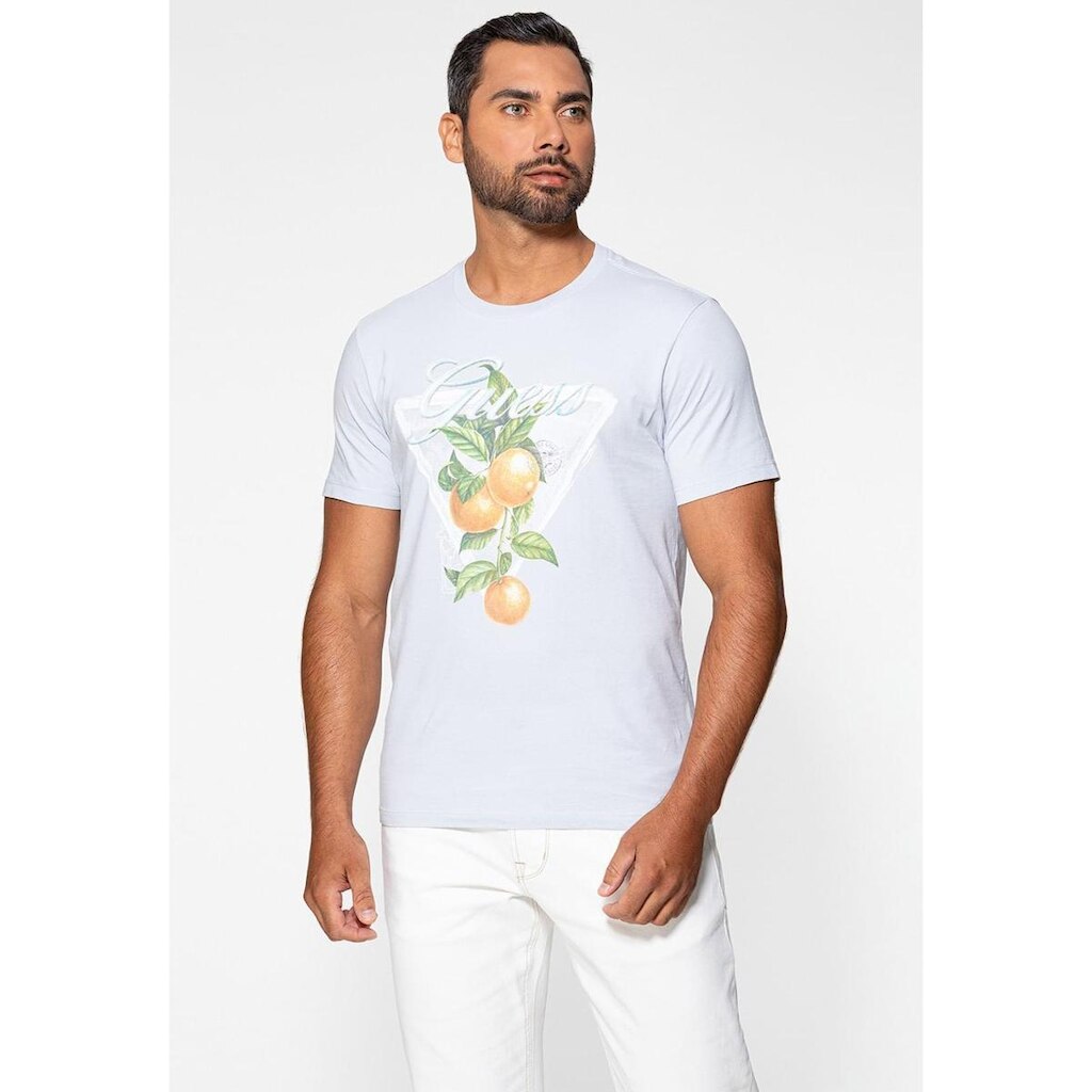 Camiseta Guess Silk Apricot Cinza Claro