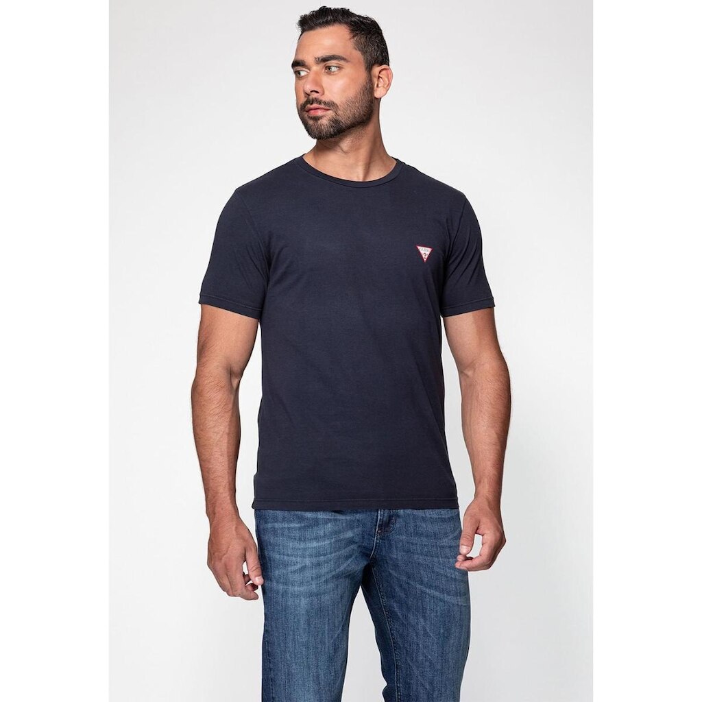 Camiseta Guess Triangulo Original Pq Azul Escuro