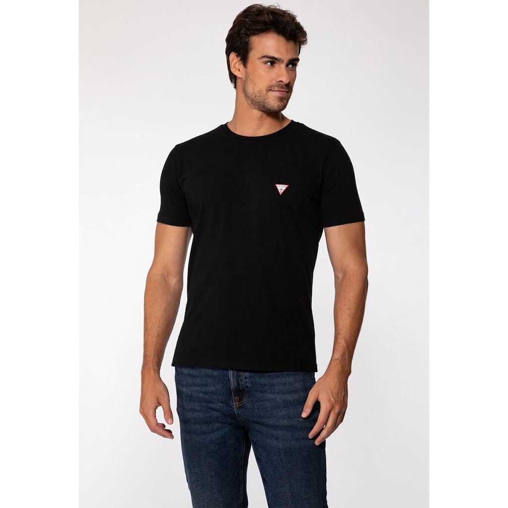 Camiseta Guess Triangulo Original Pq Preto