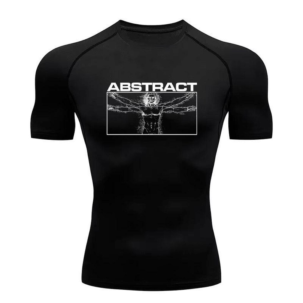 Camiseta Gym Compressão‎ Abstract Vitruvianon Academia