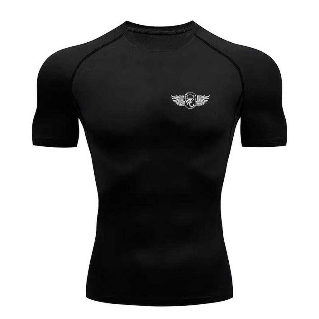 Camiseta Gym Compressão‎ Halteres Gym Wings Abstract