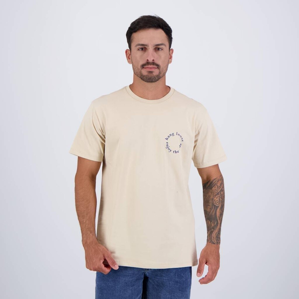 Camiseta Hang Loose Coastline Bege
