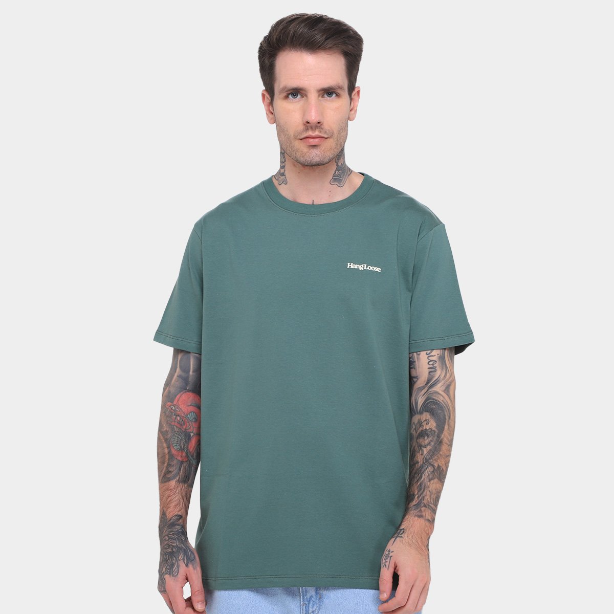 Camiseta Hang Loose Lettering Masculina Menor preço em Camiseta Hang Loose Lettering Masculina