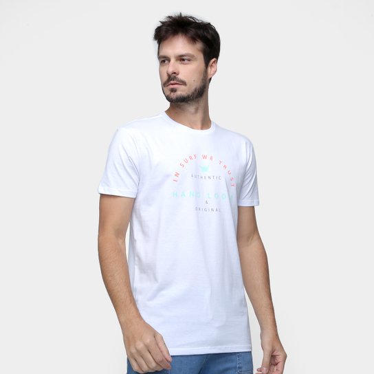 Camiseta Hang Loose Silk Colors Masculina - Branco Menor preço em Camiseta Hang Loose Silk Colors Masculina - Branco