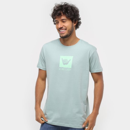 Camiseta Hang Loose Silk Surf Masculina - Azul Claro Menor preço em Camiseta Hang Loose Silk Surf Masculina - Azul Claro