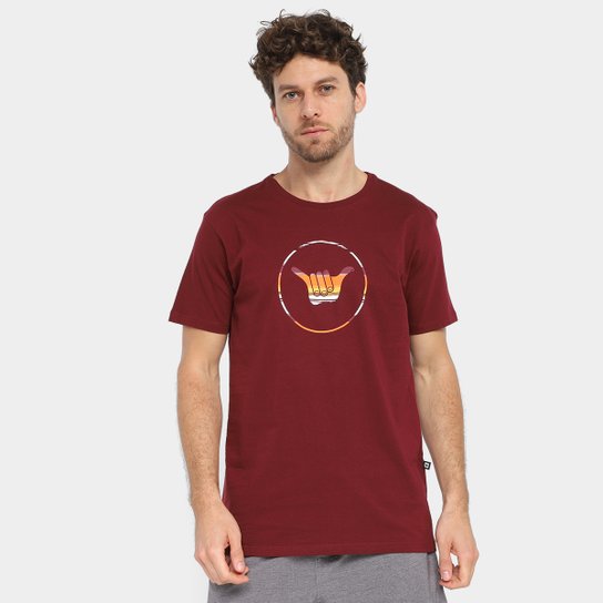 Camiseta Hang Loose Sublime Masculina - Bordô Menor preço em Camiseta Hang Loose Sublime Masculina - Bordô