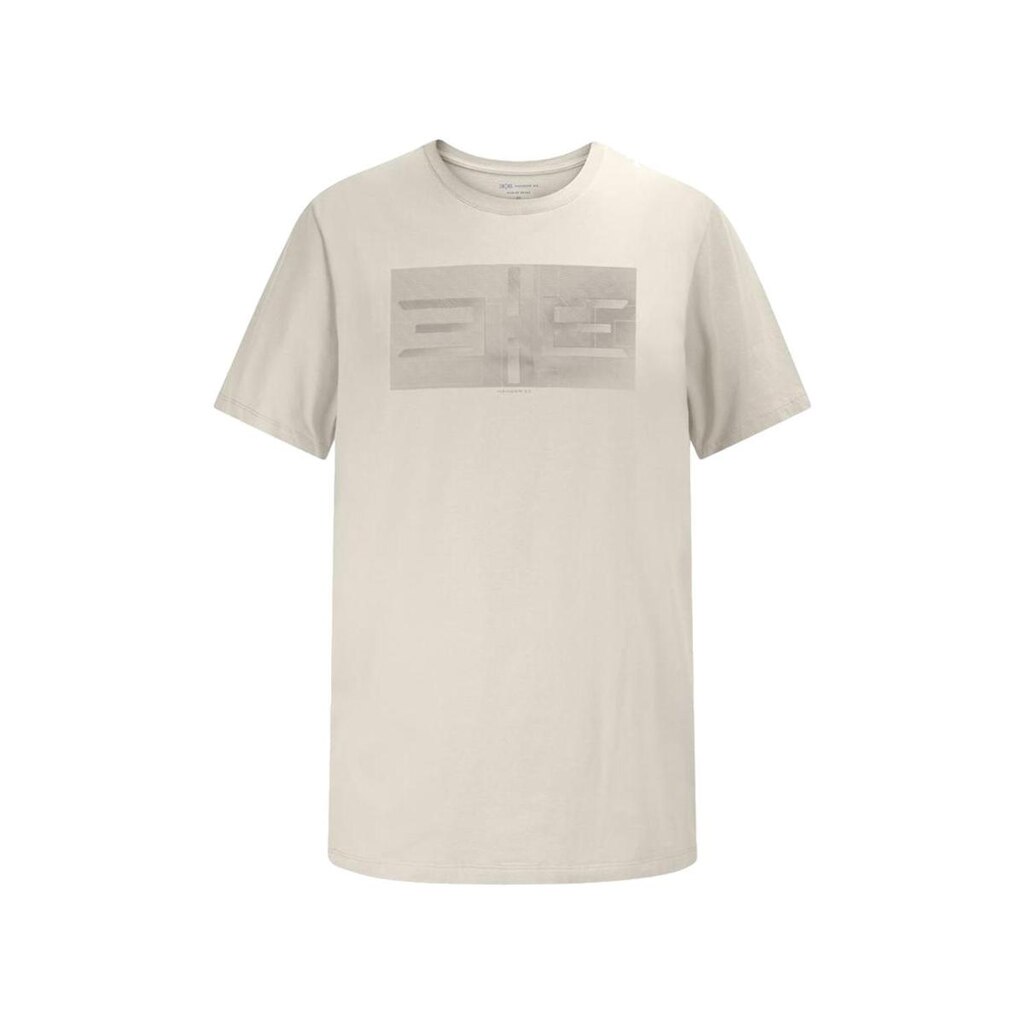 Camiseta Hangar 33 Plus Size Estampada Bege Tam. G3
