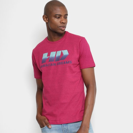 Camiseta HD Estampada Gradient Masculina - Rosa