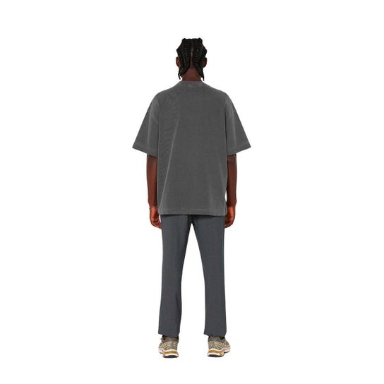 Camiseta Heavy Oversized Camisa Ultra Pesada Cinza Chumbo