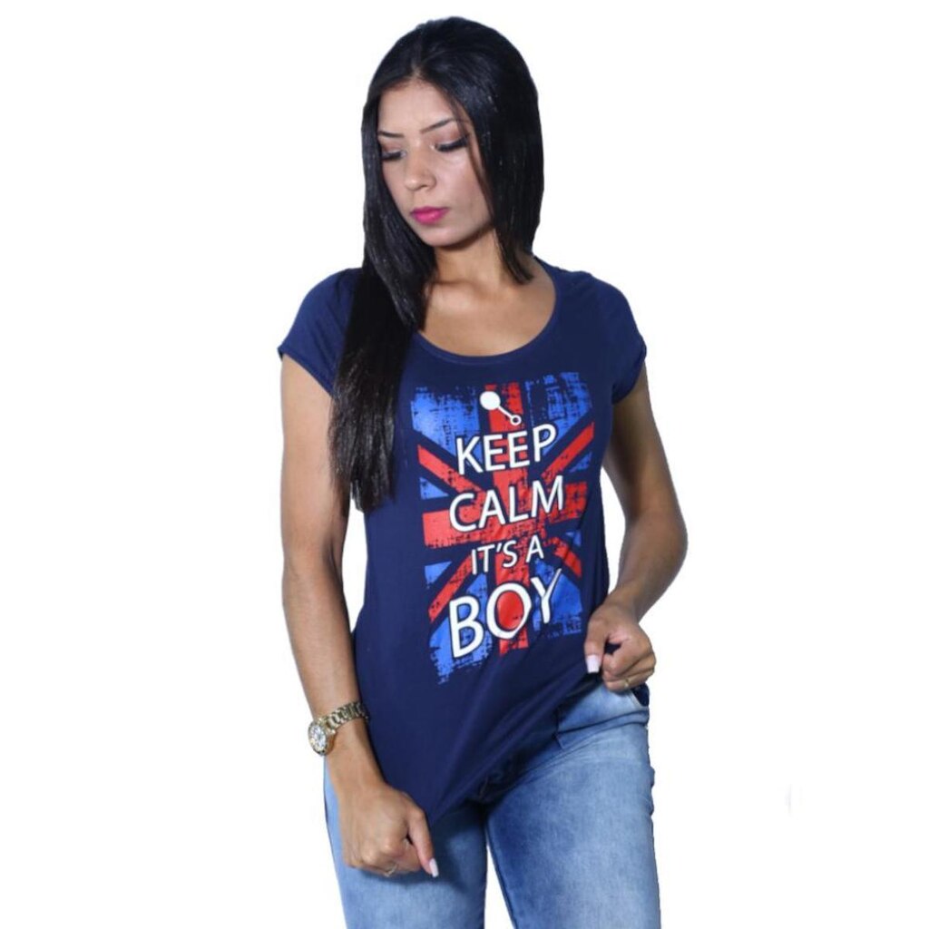 Camiseta Heide Ribeiro Keep Calm It's a Boy
