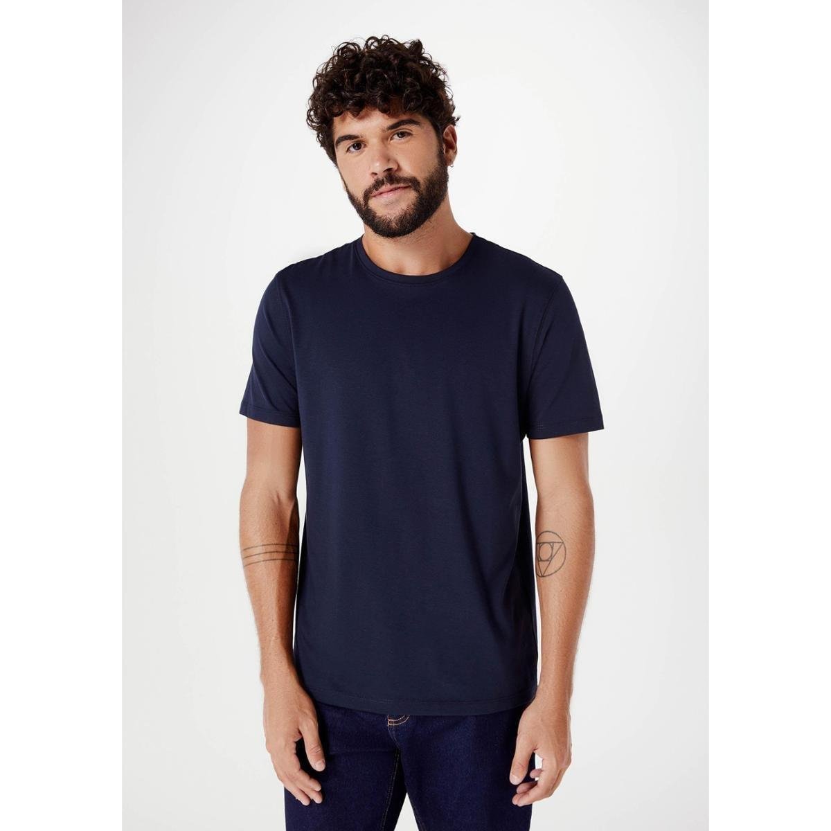 Camiseta Hering Básica Manga Curta Em Algodão Pima Masculina