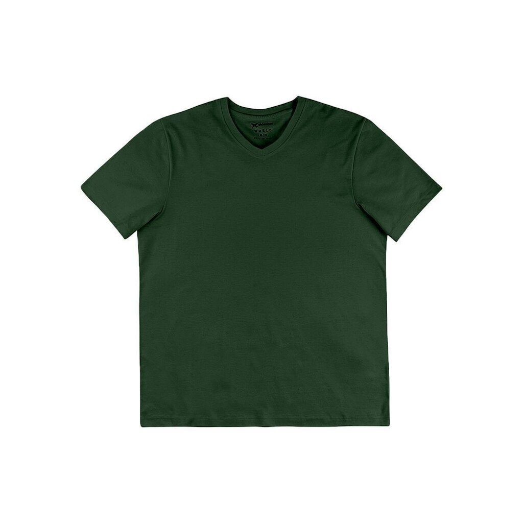 Camiseta Hering Básica Manga Curtas Decote V Masculina