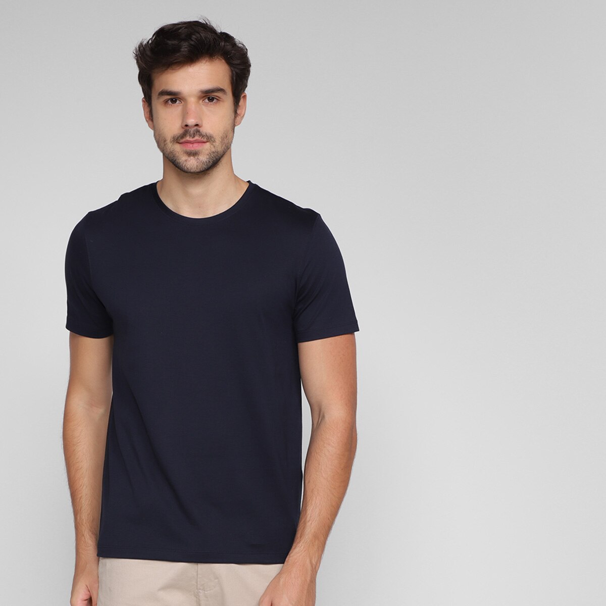 Camiseta Hering Básica Masculina - Azul | Netshoes