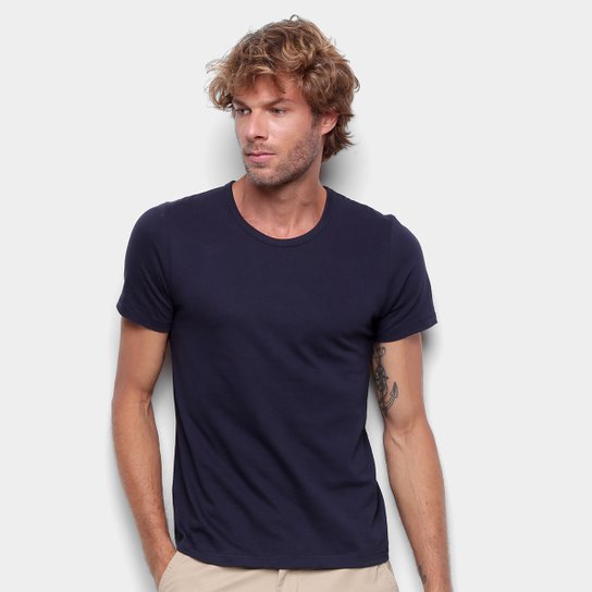 Camiseta Hering Básica Slim Masculina - Azul Escuro é ruim? Camiseta Hering Básica Slim Masculina - Azul Escuro é boa?